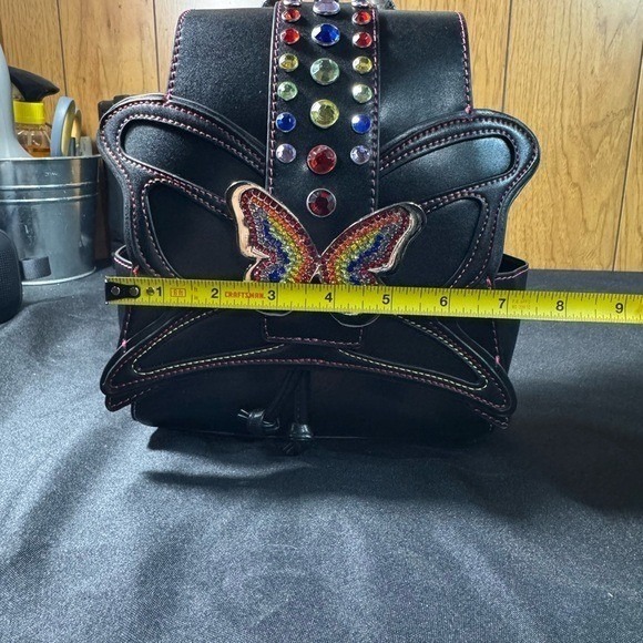 Dolls Kill - Bratz Black Backpack with Rainbow Butterfly and Gem‎ Accents NWT main image 10